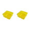 thumbnail image 3 of Ounissouiy Cesta de almacenamiento: solución para ordenar y clasificar cosas Cesta de almacenamiento apilable Bandeja de almacenamiento amarilla amarillo 2Conjunto, 3 of 6