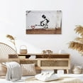 thumbnail image 5 of Banksy Girl Heart Canvas Wall Art,Banksy Girl Canvas Print Art, Banksy Wall Art, Extra Large Wall Art, Modern Wall Decor, Housewarming Gifts(40" W x 30" H，Framed), 5 of 10