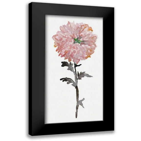 Stellar Design Studio 9x14 Black Modern Framed Museum Art Print Titled - Flourishing Floral II