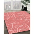 thumbnail image 2 of Ahgly Company Indoor Square Patterned Light Coral Pink Area Rugs, 7' Square, 2 of 6