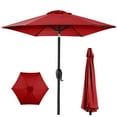 thumbnail image 3 of Best Choice Products 7.5ft Heavy-Duty Outdoor Market Patio Umbrella w/ Push Button Tilt, Easy Crank, Red, 3 of 9