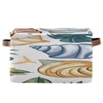 thumbnail image 2 of Starfish Conch Palm Leaves Square Storage Bins with Handles Collapsible Containing Box 2 Packs, 2 of 9