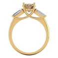 thumbnail image 4 of Clara Pucci 14K Yellow Gold 2.5ct YellowMoissanite Three-Stone Ring, 4 of 7