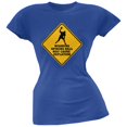 thumbnail image 1 of Warning Spiking Ball May Cause Deflation Royal Soft Juniors T-Shirt, 1 of 1