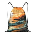 thumbnail image 1 of Xecao Serene Ocean Sunset Pattern Sports Drawstring Backpack - String Swim Gym Bag with Wet Proof Pocket for Women&Men-Small, 1 of 6