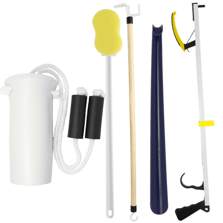 Pivit Premium 5-Piece Hip Knee Replacement Kit | All-In-One Dressing Aid Makes Rehab Easier | Includes Everything Needed to Recover from Hip Replacement, Knee & Back Surgery | Avoid Bending &
