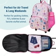 thumbnail image 4 of Wildkin Kids Rolling Luggage for Boys & Girls, Perfect for School & Overnight Travel, Carry-On Size (Fairy Garden Pink), 4 of 7