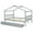 Gray, variant on Aukfa Twin Size House Bed with Two Storage Drawers for Kids, Solid Wood Montessori Bed Frame, Walnut