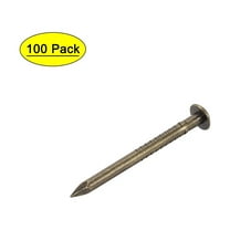 Uxcell Carbon Steel Tiny Nail Copper Plating for Decorative Pictures Wooden Boxes 0.98" Length Bronze Tone 100pcs
