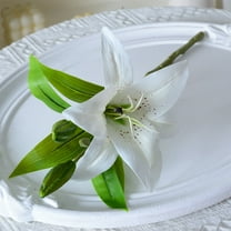 Faux Lilies, Artificial Flowers, White Yellow Pink Plastic Simulated Lilies for Home Decor, Waterproof Fade Resistant