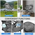 thumbnail image 5 of Autlaycil Camping Chairs, Oversized Hammock Chairs, Folding Rocking Chairs, Adjustable Back Swing Chairs, Cup Holder, Outdoor Beach Lawn, Grey, 5 of 6