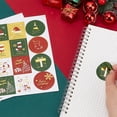 thumbnail image 4 of 10sheets 120pcs Christmas Stickers Labels 1.5Inch Rectangle Round golden Laser Merry Christmas Tags Stickers Self Adhesive Xmas Envelope Seals Xmas Stickers for Decoration Party Gift Wrap bag, 4 of 6