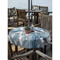 thumbnail image 2 of Outdoor Tablecloth with Umbrella Hole Zipper Teal Oil Painting Forest Round Tablecloth 54" Waterproof Outside Table Cloth Vintage Birds Farmhouse Patio Table Cover Tablecloths for Picnic Party, 2 of 8