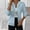 Light Blue, variant on Front Zip Hooded Sweatshirts For Women Casual Loose Long Sleeve Solid Color Cardigan Blouse Hoodies Sweatshirt Tops With Pocket Green XL