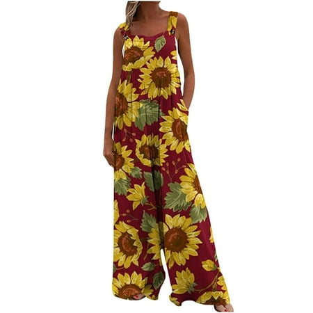 

Xihbxyly Jumpsuits for Women Overalls Women Maternity Jumpsuit Women Loose Fit Linen Overalls for Women Wide Leg Rompers Cotton Overalls with Pockets Sale Items Today #1