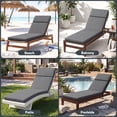 thumbnail image 3 of YEERSWAG 72x21x2.5 inch Outdoor Patio Chair Cushion Non Slip Chaise Lounge Recliner Chair Cushion Seating Cushions with Ties for Beach Garden, 3 of 9