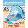 thumbnail image 4 of KFFKFF Beach Tent Sun Shelter for 4 People, Pop-Up Sunshade with UPF 50+ Protection, Portable Canopy with Carry Bag and Sand Pockets, Quick Setup for Camping, Fishing, and Outdoor Picnics, 4 of 9