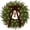 Green3, variant on Yastouay 24" Christmas Wreath with Lights Bells, Artificial Heart Shape Norfolk Pine Wreath with Red Berries for Wall Porch Home Xmas Decor