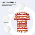 thumbnail image 5 of Fotbe Red Lobster Baseball Jersey Shirt for Men and Women, Casual Short Sleeves Button Down T-Shirt-4X-Large, 5 of 9