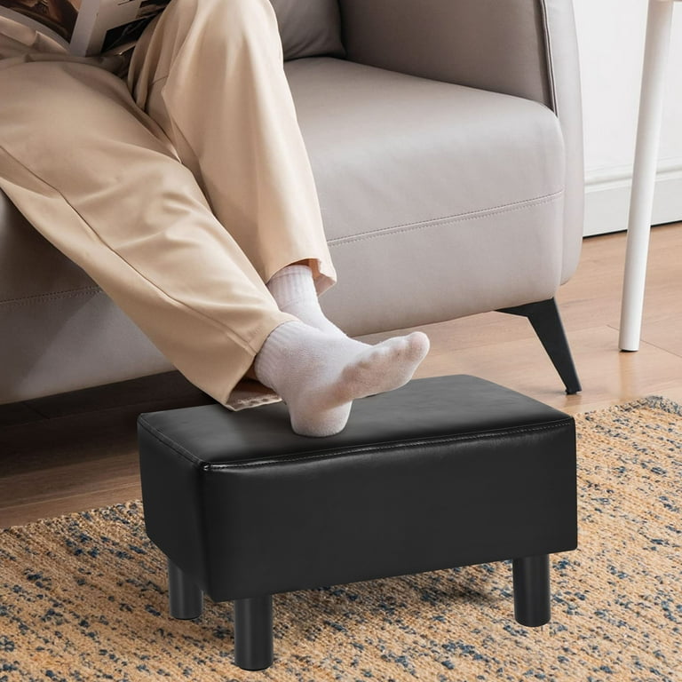 Homebeez Small Footstool Ottoman,Modern Rectangle Chair Foot Rest