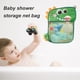thumbnail image 5 of Bolsa de malla de cesta con soporte de juguetes de succión lavable para almacenamiento de juguetes (dinosaurio verde JShteea libre de BPA, 5 of 7