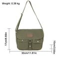 thumbnail image 4 of Bolsa De Mensajero Bolso de mensajero retro Todo-fósforo Lona Casual Hombres Mujeres Bolsos femeninos (Verde) Sywqhk Para Estrenar, 4 of 9