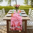thumbnail image 4 of Table Runners 90 Inches Long Dress Scarves, Valentine's Day Farmhouse Coffee/Dining/Kitchen Table Runner for Living Room, Gnomes Roses Loves Romantic Watercolor 13x90 Inch, 4 of 9