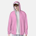 thumbnail image 2 of Balery Pink Sudadera ligera de manga larga con capucha y protección solar UPF 50+ para hombre y mujer, ideal para pesca y running-XX-Large, 2 of 7