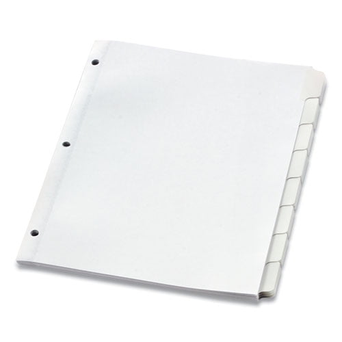 Custom Label Tab Dividers With Self-Adhesive Tab Labels, 8-Tab, 11 X 8.5, White, 5 Sets | Bundle of 2 Packs
