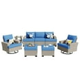 thumbnail image 6 of Ovios Patio Furniture Set 8 Pieces Patio Conversation Seating All-Weather Rattan Wicker Outdoor Sectionals with Swivel Rocking Chair for Backyard, 6 of 8