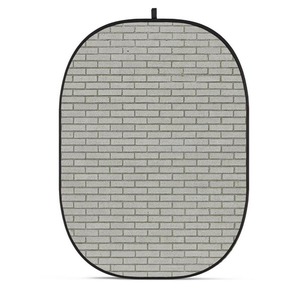 Glow CBA-WB0012 5x6.5' Fabric Collapsible Backdrop, Brick Wall