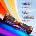 thumbnail image 2 of Hoverstar Chrome Rosegold Hoverboard with Bluetooth & LED Lights,Self-Balancing Scooter for Kids & Adults,9 Mph Max Speed, UL 2272 Certified, 2 of 7