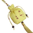 thumbnail image 1 of Sonducket Bolsita con cordón, bolsa de tela colgante portátil de estilo chino, regalos, colgante, recuerdo de fiesta, adorno de joyería Ropa, zapatos y accesorios Miscelánea Amarillo, 1 of 6