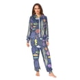 thumbnail image 2 of FORMRS Onesies Pajama for Adults Unisex Hoodie Winter Jumpsuit One Piece Sleepwear, Sizes S-2XL, Vibrant Ocean Pattern, 2 of 7
