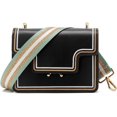 thumbnail image 5 of LAICAIW Wide Shoulder Strap Adjustable Replacement Belt Guitar Style Crossbody Bag Handbag Strap Multicolor Canvas Straps(Wide:1.4in) (Gold Mint), 5 of 5