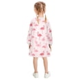 thumbnail image 3 of Girls' long-sleeved dress Pink Flamingo Girls' A-line dress with ribbed cuffs Soft and comfortable, 3 of 6