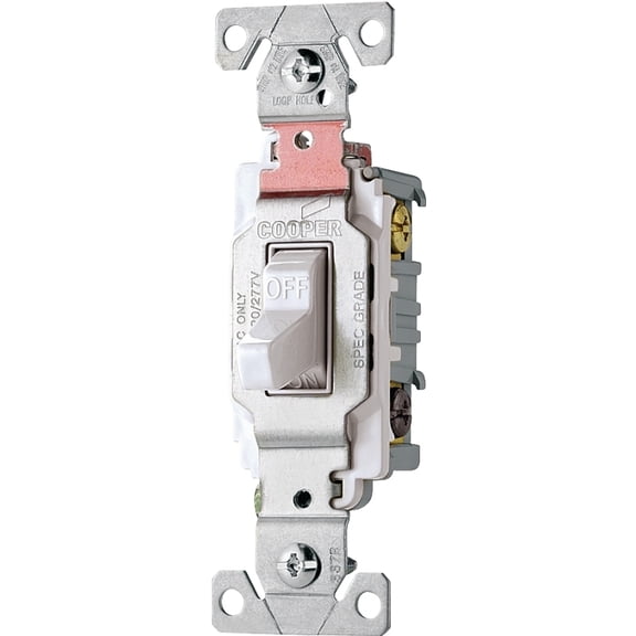 Arrow Hart CS320W-SP Ac Quiet Toggle Switch, 20 Amp, White