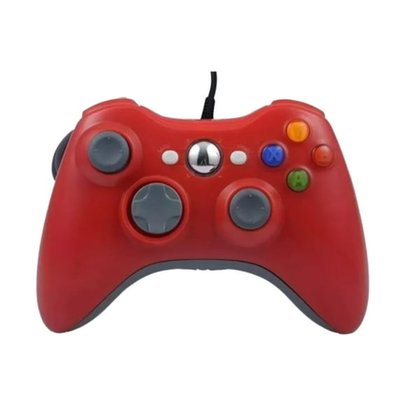 Control Usb Alambrico Compatible Con Xbox 360/ Fat /slim Y Pc Gamepad Rojo