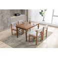 thumbnail image 6 of Guyou Farmhouse Dining Chair Set of 2, Linen Upholstered Kitchen Chair with Adjustable Back, Wooden Armless Accent Side Chair, Grey, 6 of 7