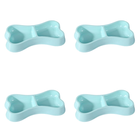2-8PC Lightweight Small Food and Water Pet Bowls Dog Feeding Bowls Cat Storage Bowl 2 in 1 Bone Shaped Feeder with Non Base for Small Dogs Puppy Cats Indoor Outdoor Durable Double Bowl