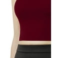 thumbnail image 6 of J. METHOD Women's Short Sleeve Scoop Neck Crop Top Solid Basic Casual Cropped T Shirts NEWT18 Burgundy M, 6 of 6