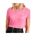 thumbnail image 3 of Bar III Boxy Cropped Crewneck (Rose), Rose, Très Petit, 3 of 3