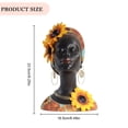 thumbnail image 3 of Estatua De Mujeres Africanas Resina Africana Negro Mujer Estatua Adornos Tribal Mujer Escultura Decoración (D) Libre de BPA, 3 of 7
