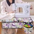 thumbnail image 4 of HELLHERO Purple Floral Removable Storage Bag Sewing Machine Pad Durable Waterproof to Keep Tidy for Most Sewing Machines, 4 of 5