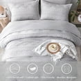 thumbnail image 3 of Davulos King Size Comforter Sets Boho,7 Pieces Bed in a Bag King Grey Bedding Set with Comforter, Flat Sheet, Fitted Sheet, Pillowcases & Shams, 3 of 9