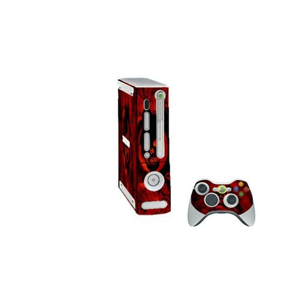 Microsoft Xbox 360 Original DARK SKULL Console Skin