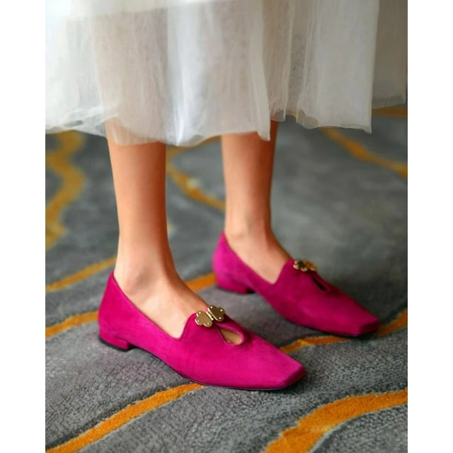 LSLJS Chaussures à Talons Épais pour Femmes Couleur Unie Coupe Basse avec Mi-Bouche