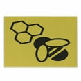 thumbnail image 1 of Honeycomb Cutting Board, Silhouette Style Minimalist Composition Hexagons with Bee Simplistic Design, Decorative Tempered Glass Cutting and Serving Board, in 3 Sizes, by Ambesonne, 1 of 2
