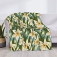 thumbnail image 3 of Yiaed Lilies Flowers Print Blanket Throw Blanket Soft Cozy Flannel Blanket for Home Bed Sofa Couch Chair-60"x50", 3 of 6
