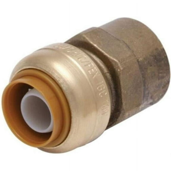 Sharkbite Push-Fit Adapter, Brass, Brass UR072